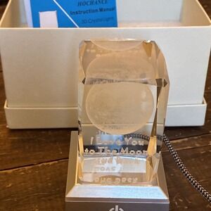 3D‎ Moon Crystal Multicolor Nightlight,I Love You to the moon and back NEW